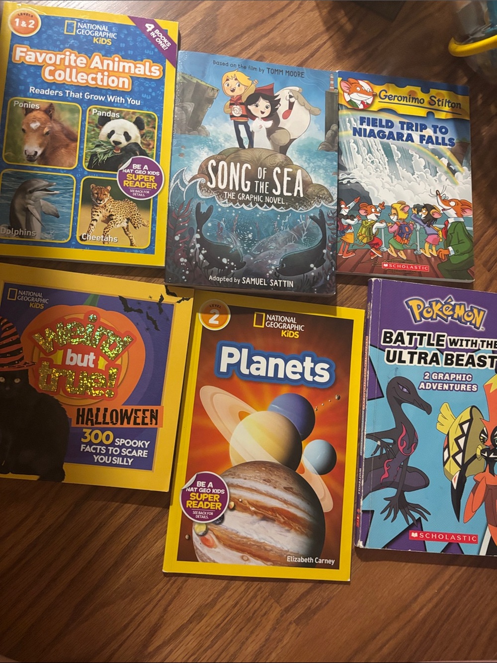 Kids books - Pokemon, National Geographic, Geronimo, Song of the sea
